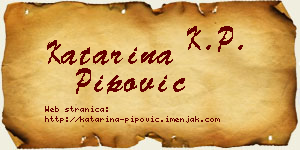 Katarina Pipović vizit kartica